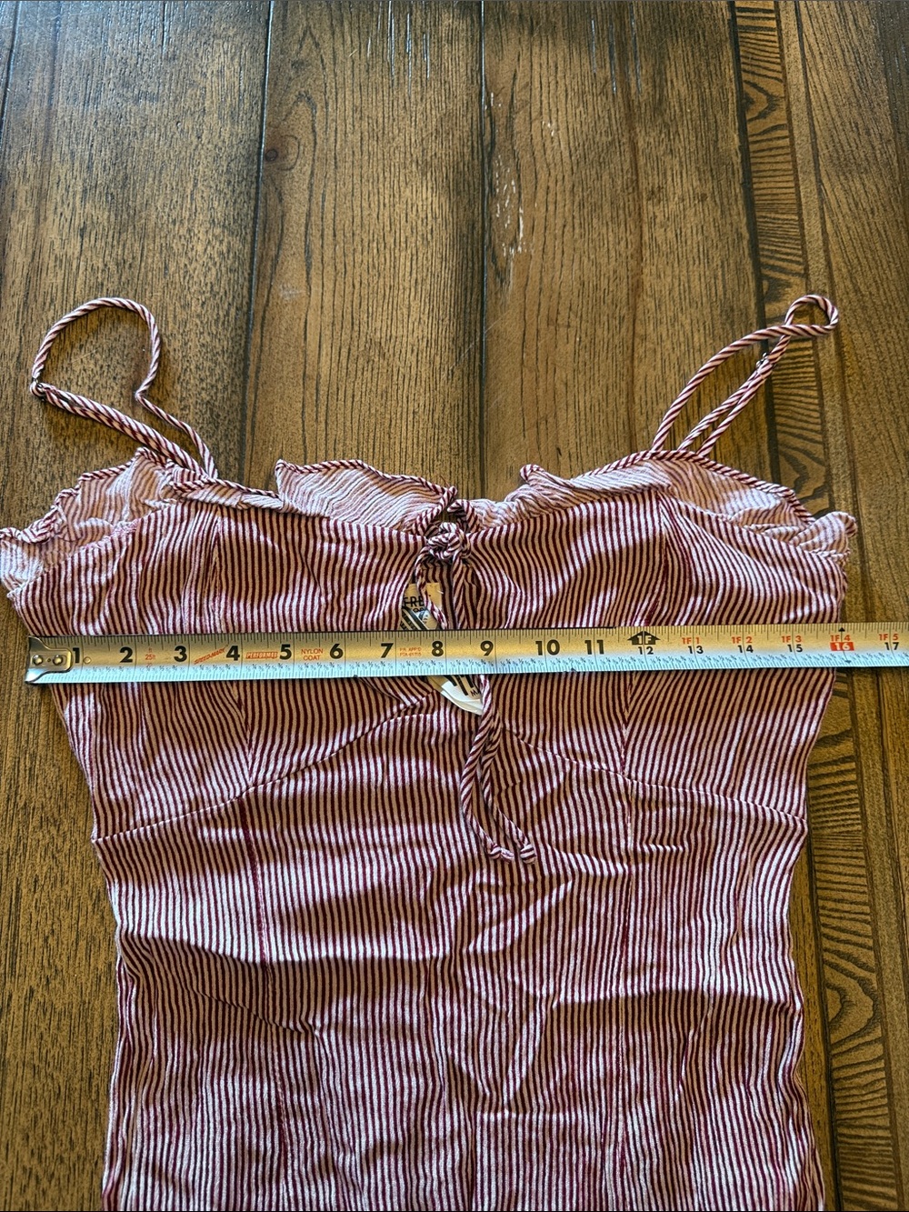 Free People Red and White Striped Mini Slip Dress - Picture 11 of 13